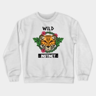 Wild Animal Print Crewneck Sweatshirt